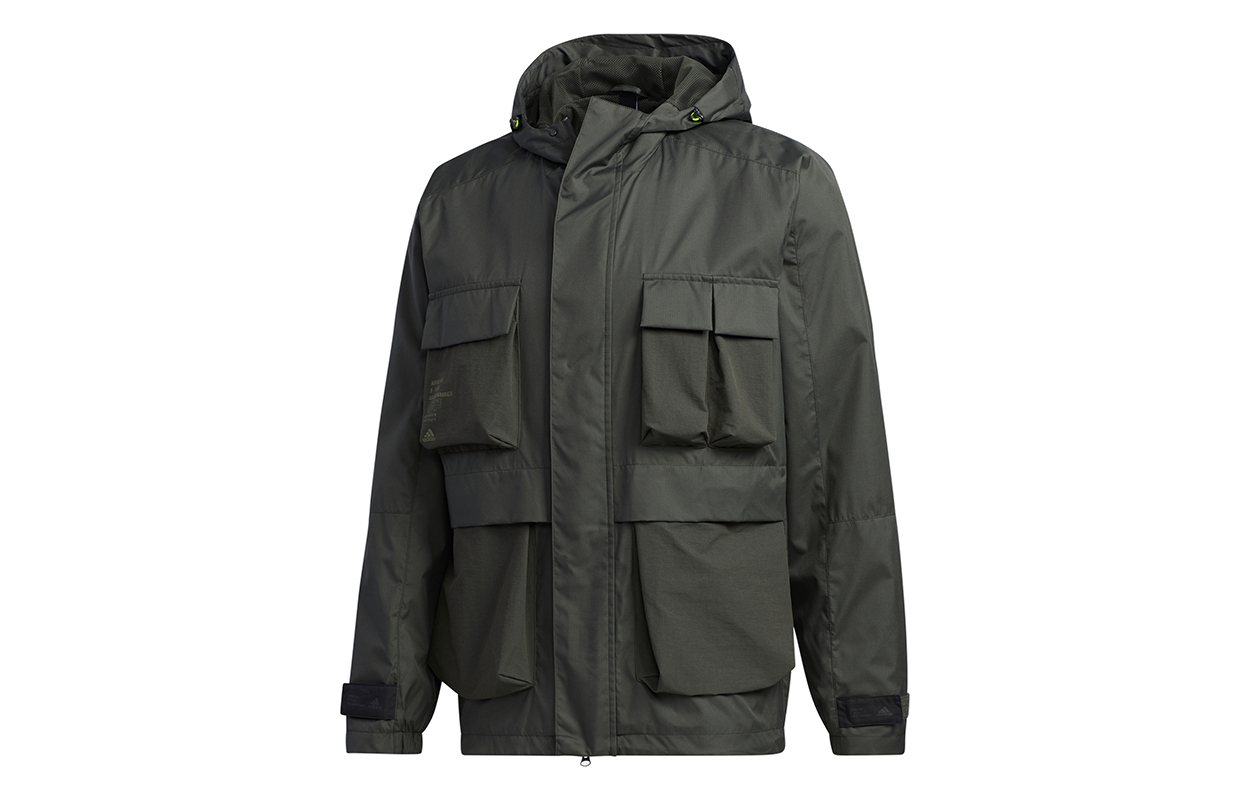 adidas TH WB JKT Multi-Pocket Outdoor Utility Jacket Men’s Dark Earth Brown GF4013