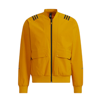 adidas TH WV Striped Bomber Jacket Gold Mens H40234