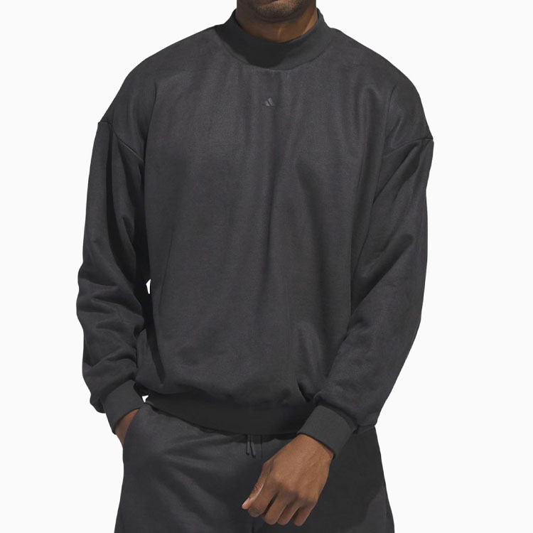 Lookbook adidas Koleksi 2024 Bab 01 Unisex Logo Print Pullover Sweatshirt Hitam IN7696