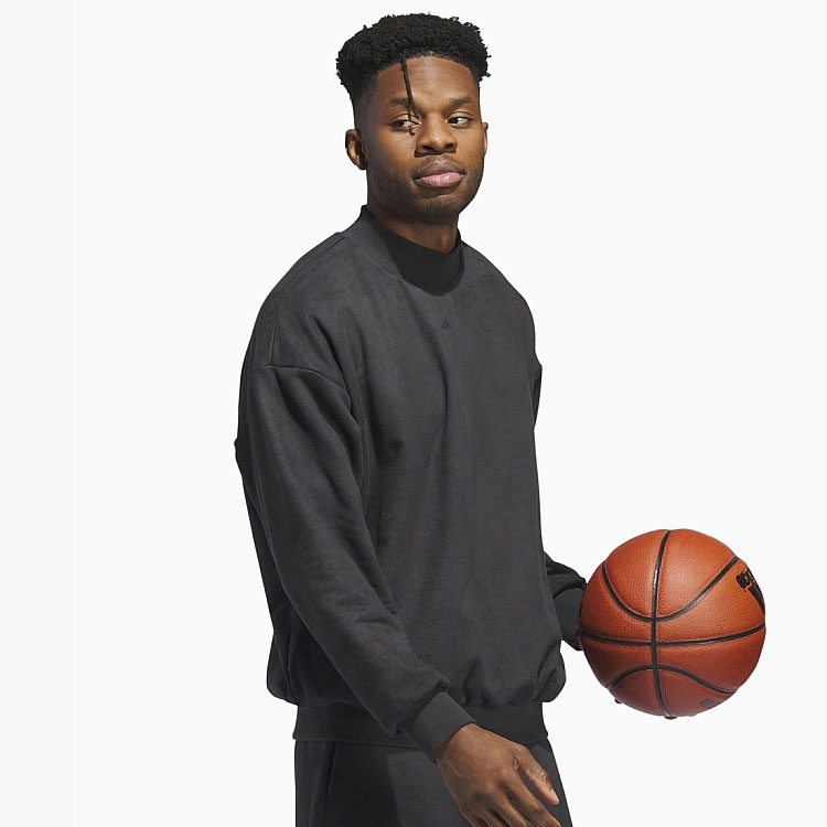 Details for adidas Koleksi 2024 Bab 01 Unisex Logo Print Pullover Sweatshirt Hitam IN7696