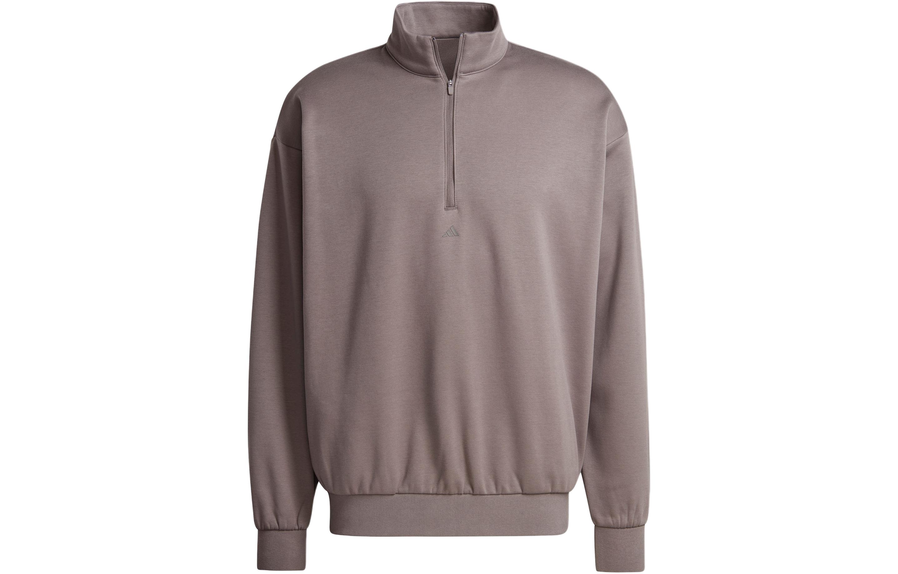 adidas THE 2024 COLLECTION CHAPTER 02 Logo Half-Zip Pullover Sweatshirt Dark Grey Unisex IW1627