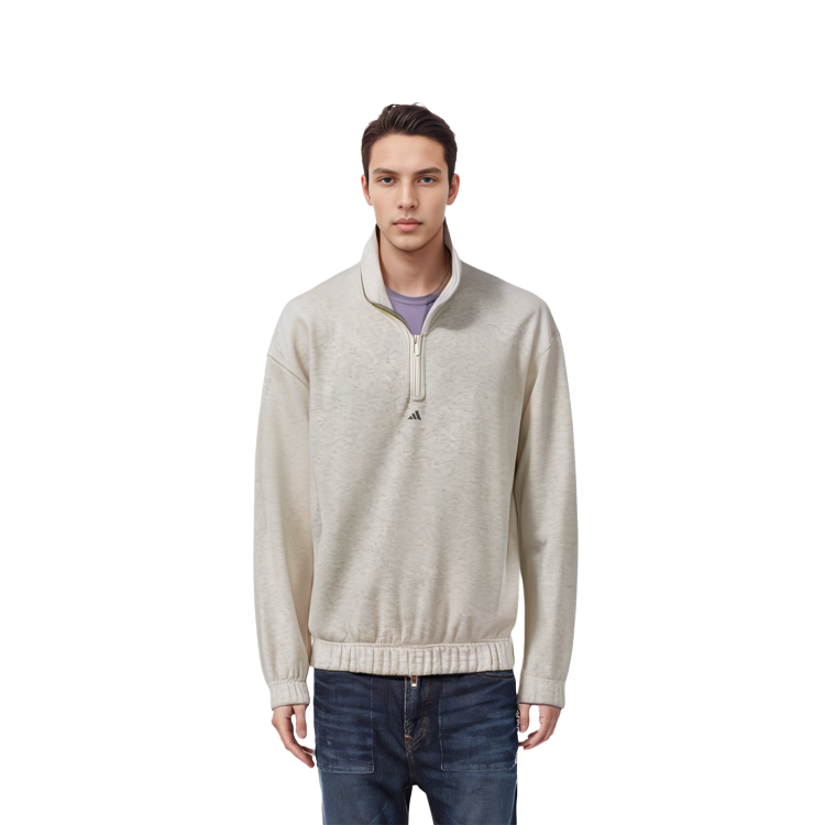 Details for アディダス 2024 コレクション チャプター02 ロゴ ハーフジップ スウェット クリーム ユニセックス IW1625