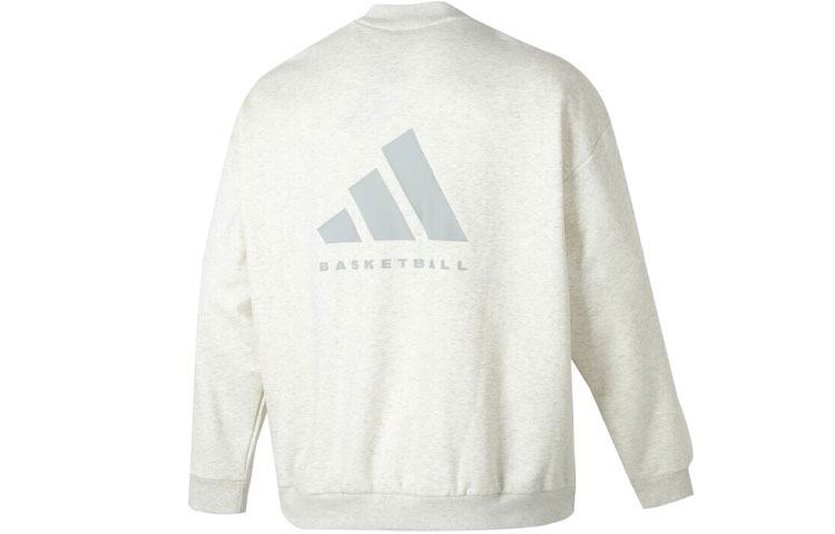 Lookbook アディダス THE 2024 コレクション CHAPTER 02 ロゴプリント グレーフリーススウェットシャツ ユニセックス IX1965