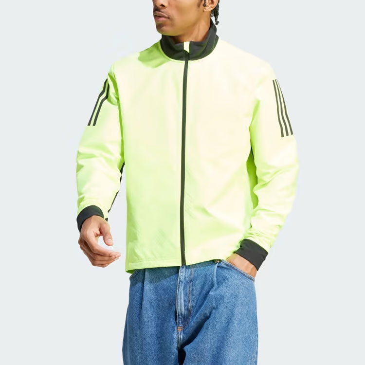 Lookbook adidas The Cold Rdy Cycling Jacket Lemon Green Retro 3-Stripes Jacket IL7000