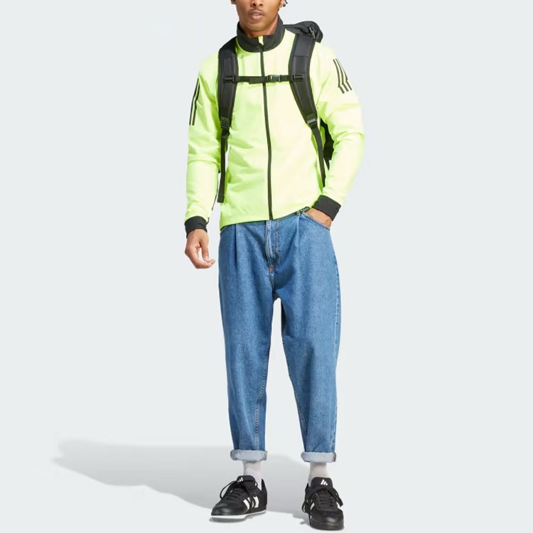 Details for adidas The Cold Rdy Cycling Jacket Lemon Green Retro 3-Stripes Jacket IL7000