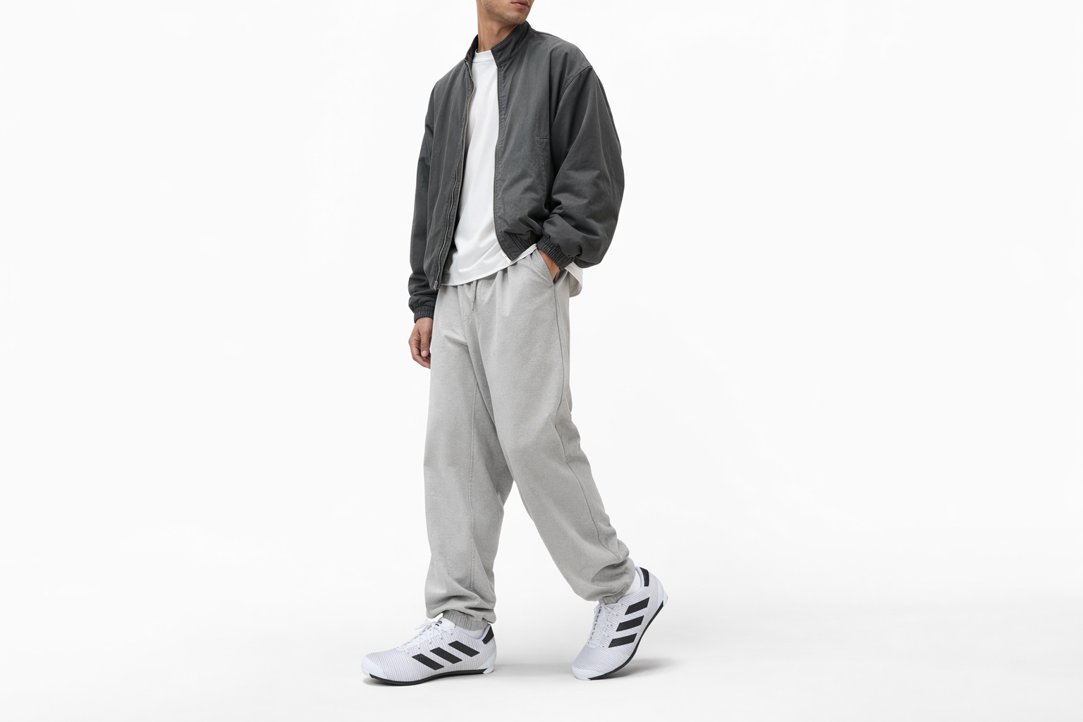 Order adidas The Road Cycling 百搭舒適 減震耐磨 低幫 騎行鞋 男女同款 灰白