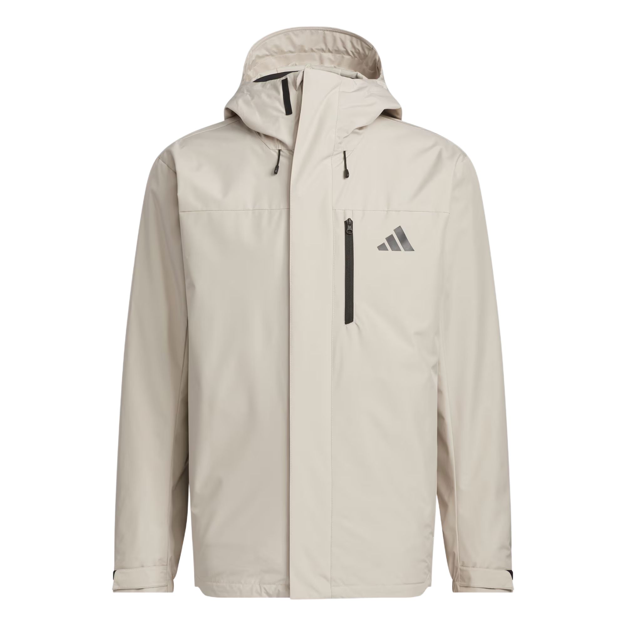 adidas Three-In-One Fleece Jacket Beige Unisex Casual Hoodie Jacket JM9141