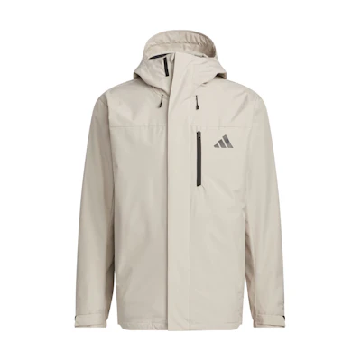 adidas Three-In-One Fleece Jacket Beige Unisex Casual Hoodie Jacket JM9141