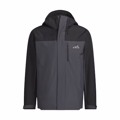adidas Three-in-One Fleece Jacket Water-Resistant Windproof Hoodie - Solid Gray JM9142