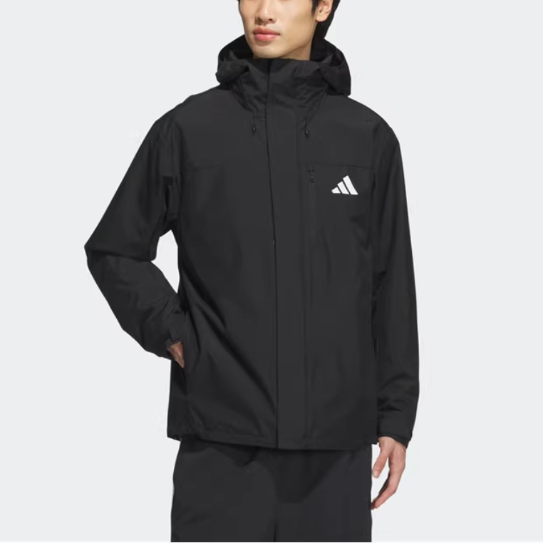 adidas Three-in-One Hoodie Zip Jacket Black Unisex Casual Sportswear JM9140 圖 4