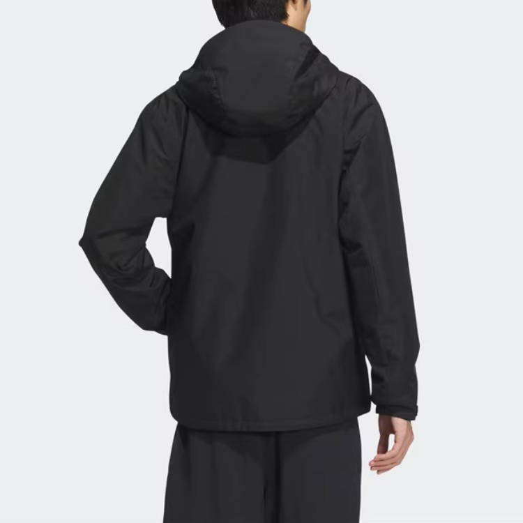 adidas Three-in-One Hoodie Zip Jacket Black Unisex Casual Sportswear JM9140 圖 6