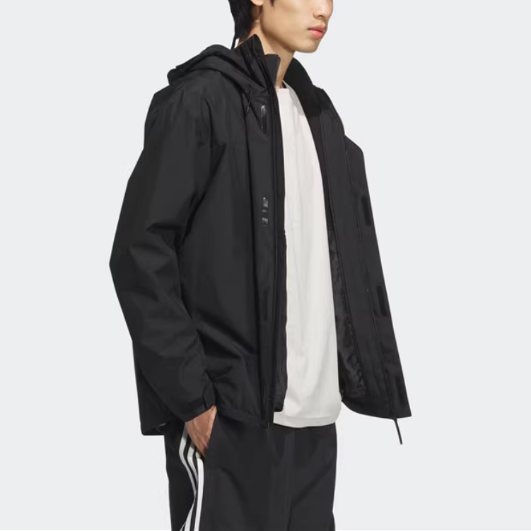 adidas Three-in-One Hoodie Zip Jacket Black Unisex Casual Sportswear JM9140 圖 8