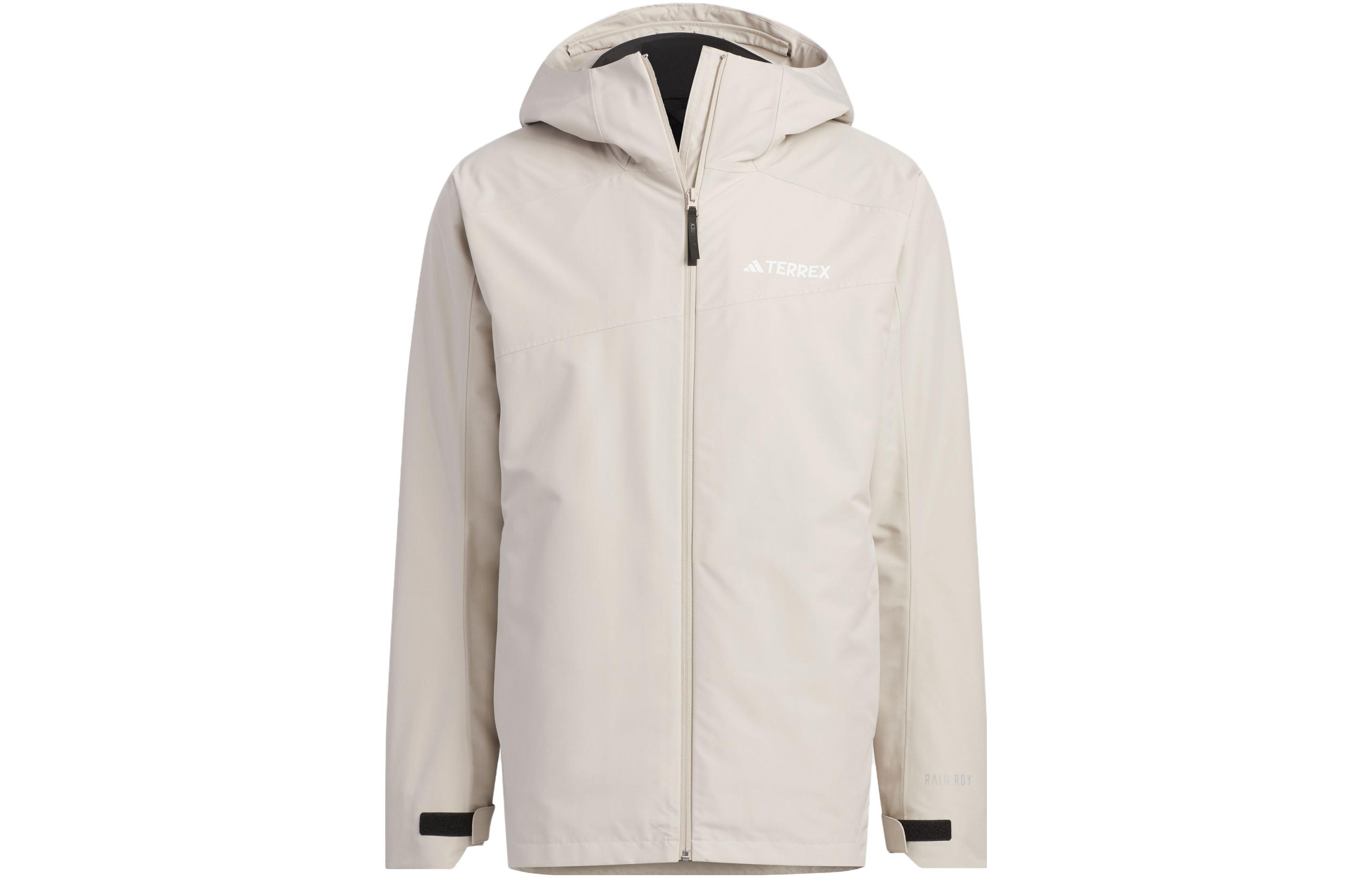 adidas Three-In-One Rain RDY Waterproof Outdoor Jacket Light Khaki IL8973