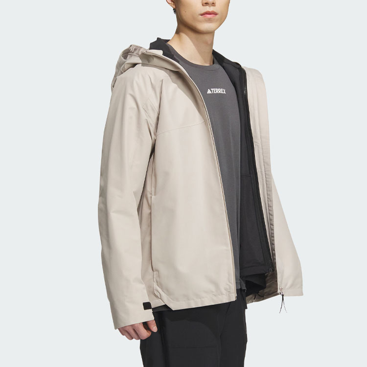 Details for 아디다스 쓰리인원 레인 RDY 방수 아웃도어 자켓 라이트 카키 IL8973