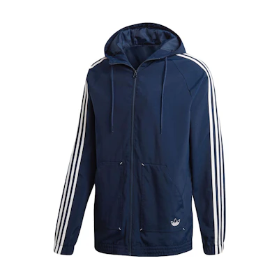 adidas Three-Stripes Colorblock Hoodie Jacket - Navy Blue FL0003