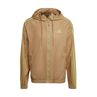 adidas Three-Stripes Colorblock Hoodie Jacket Khaki H65775