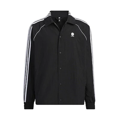 adidas Three-Stripes Retro Track Jacket Black Long Sleeve Mock Neck IA6788