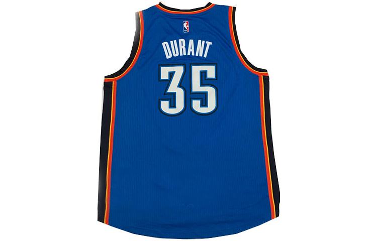 Lookbook 阿迪达斯 雷霆队 杜兰特#35 篮球背心 无袖V领 蓝色球衣 A46194