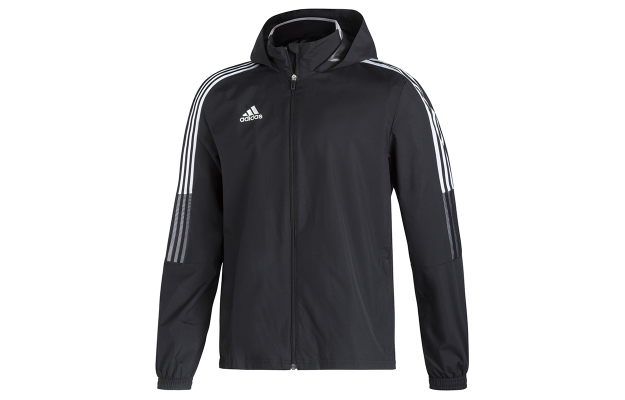 adidas Tiro21 AW Soccer Hoodie Jacket Black Casual Sportswear GH4466