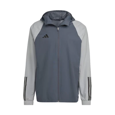 adidas TIRO 23 Colorblock Hoodie Jacket Light Grey Sportswear HU1320