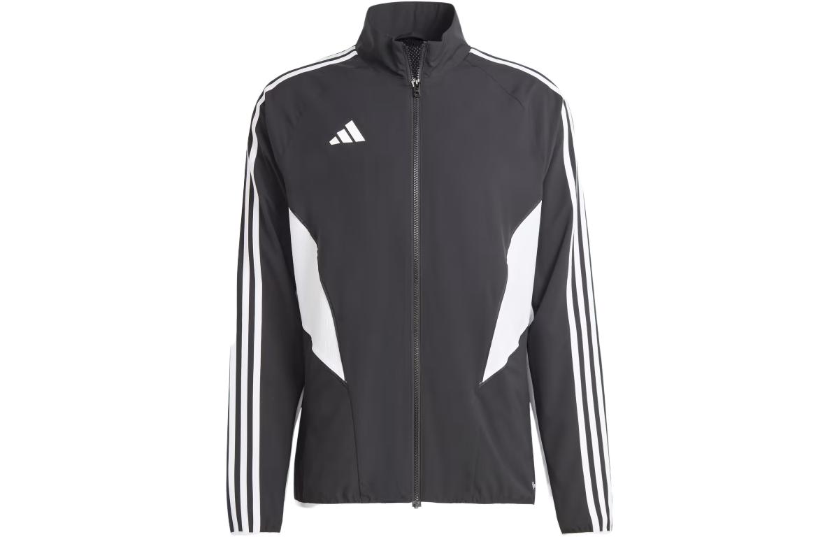 adidas TIRO 23 Competition Black Striped Zip-Up Jacket Long Sleeve IA0626