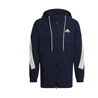 adidas Tiro 24 3-Stripes Tape Jacket Navy Mens Hooded Casual Sportswear GM3835