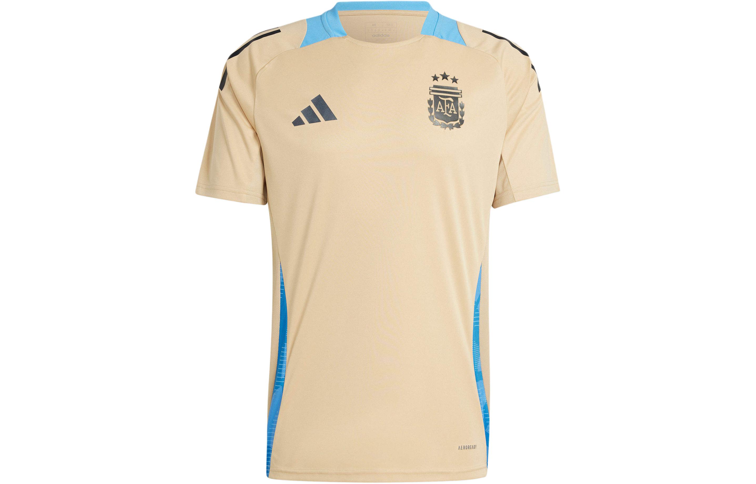 adidas Tiro 24 Argentina Crest Colorblock Short Sleeve Jersey Yellow IQ0816