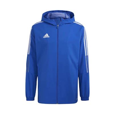 adidas Tiro 24 Blue Hooded Zip-Up Long Sleeve Sports Jacket GP4963