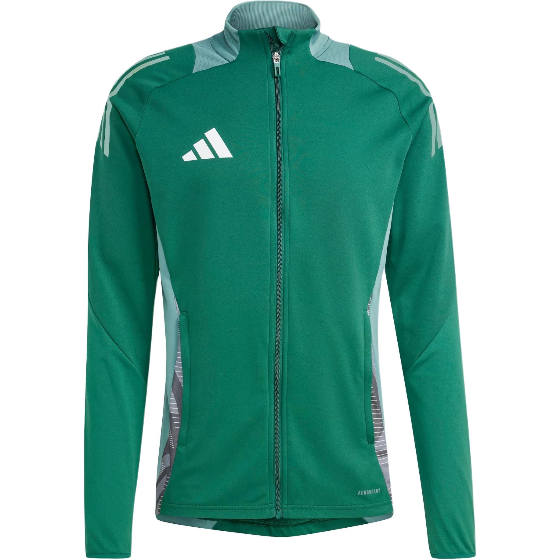 adidas TIRO 24 Green Retro Track Jacket with Striped Design for Men IR5493