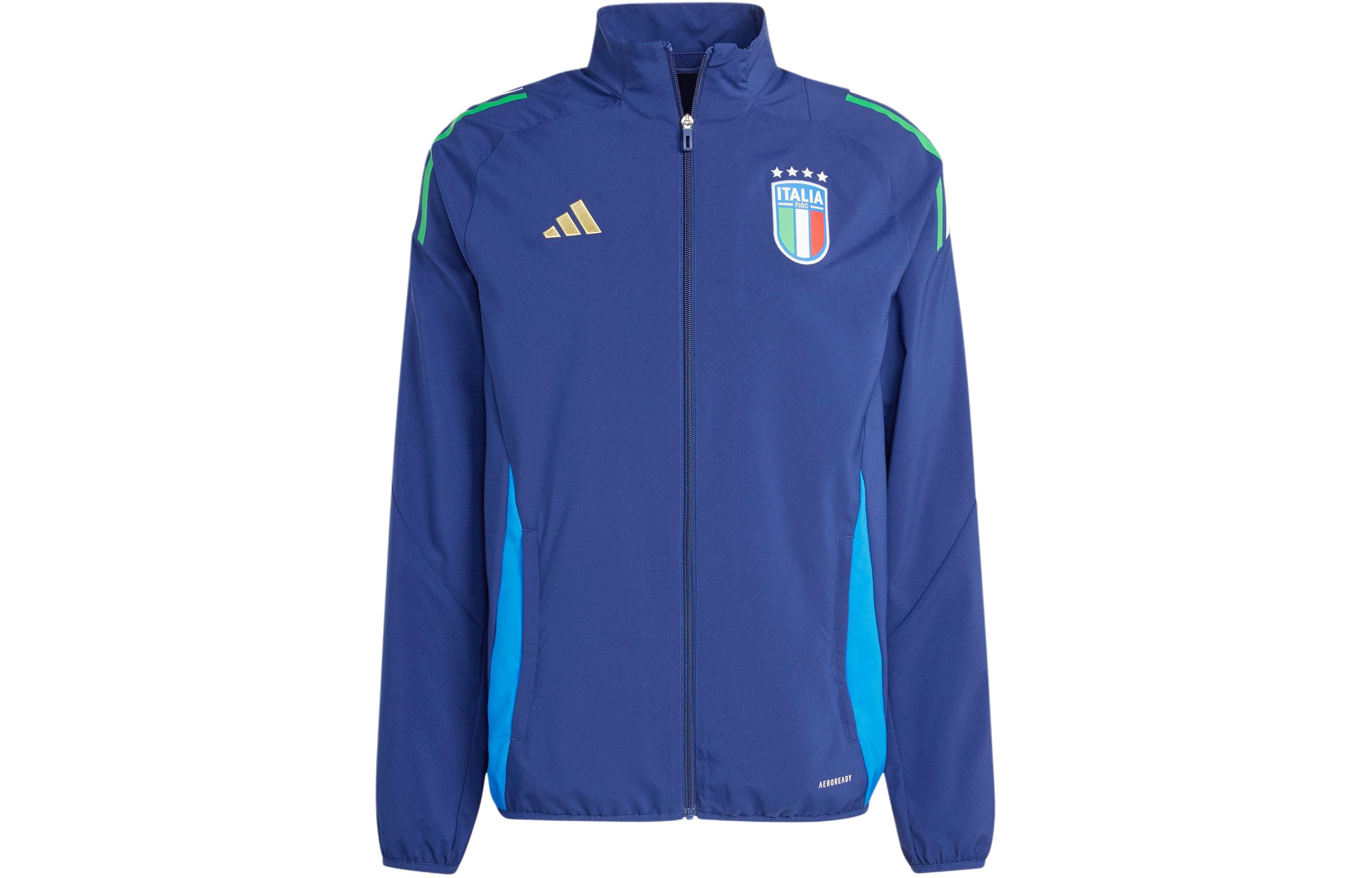 adidas Tiro 24 Italy Competition Soccer Training Jacket Navy Blue Mens IQ2184