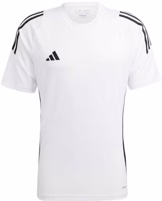 adidas Tiro 24 Slim Fit Logo Striped Crewneck Soccer Shirt White IS1019 Buy adidas Tiro 24 Slim Fit Logo Striped Crewneck Soccer Shirt White IS1019