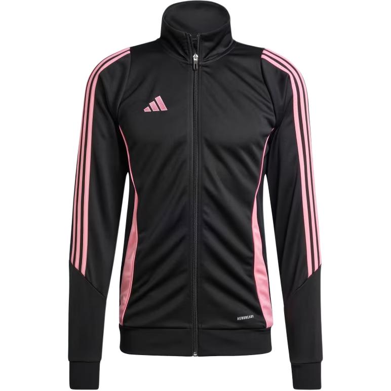adidas TIRO 24 Striped Zip Track Jacket Retro Stand Collar Black JI8907