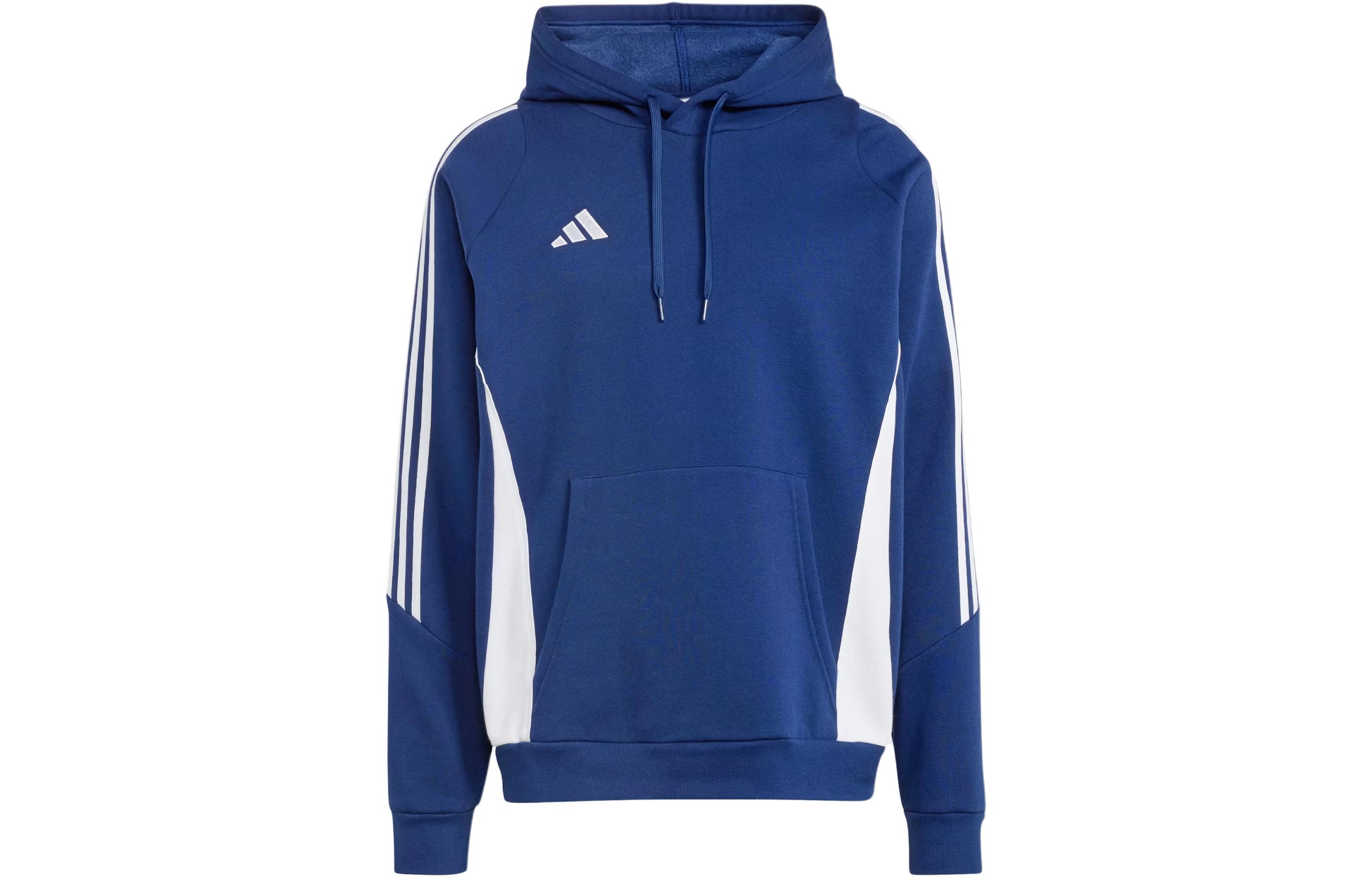 adidas Tiro 24 Sweat Hoodie Navy Blue Three-Stripes Fleece Pullover IR7546