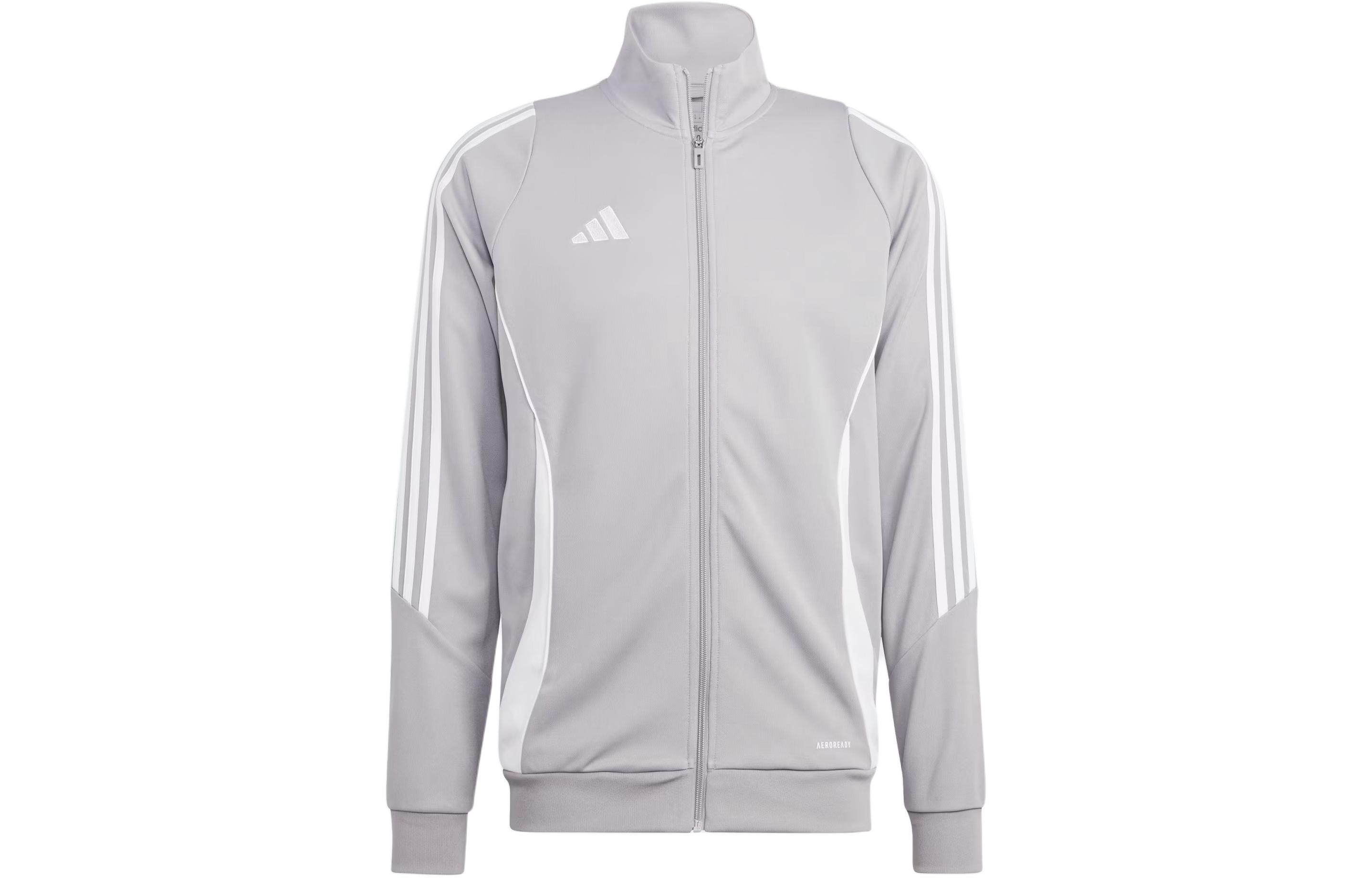 adidas Tiro 24 Training Jacket Gray Colorblock Retro Track Jacket IR9494