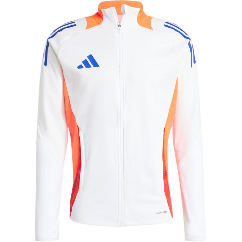 adidas TIRO 24 White Training Jacket - Colorblock Striped Breathable Design JF4196
