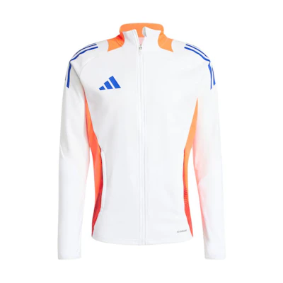 adidas TIRO 24 White Training Jacket - Colorblock Striped Breathable Design JF4196