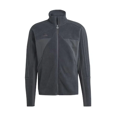 adidas Tiro Fleece Track Top Carbon Black Jacket with Logo IA3062