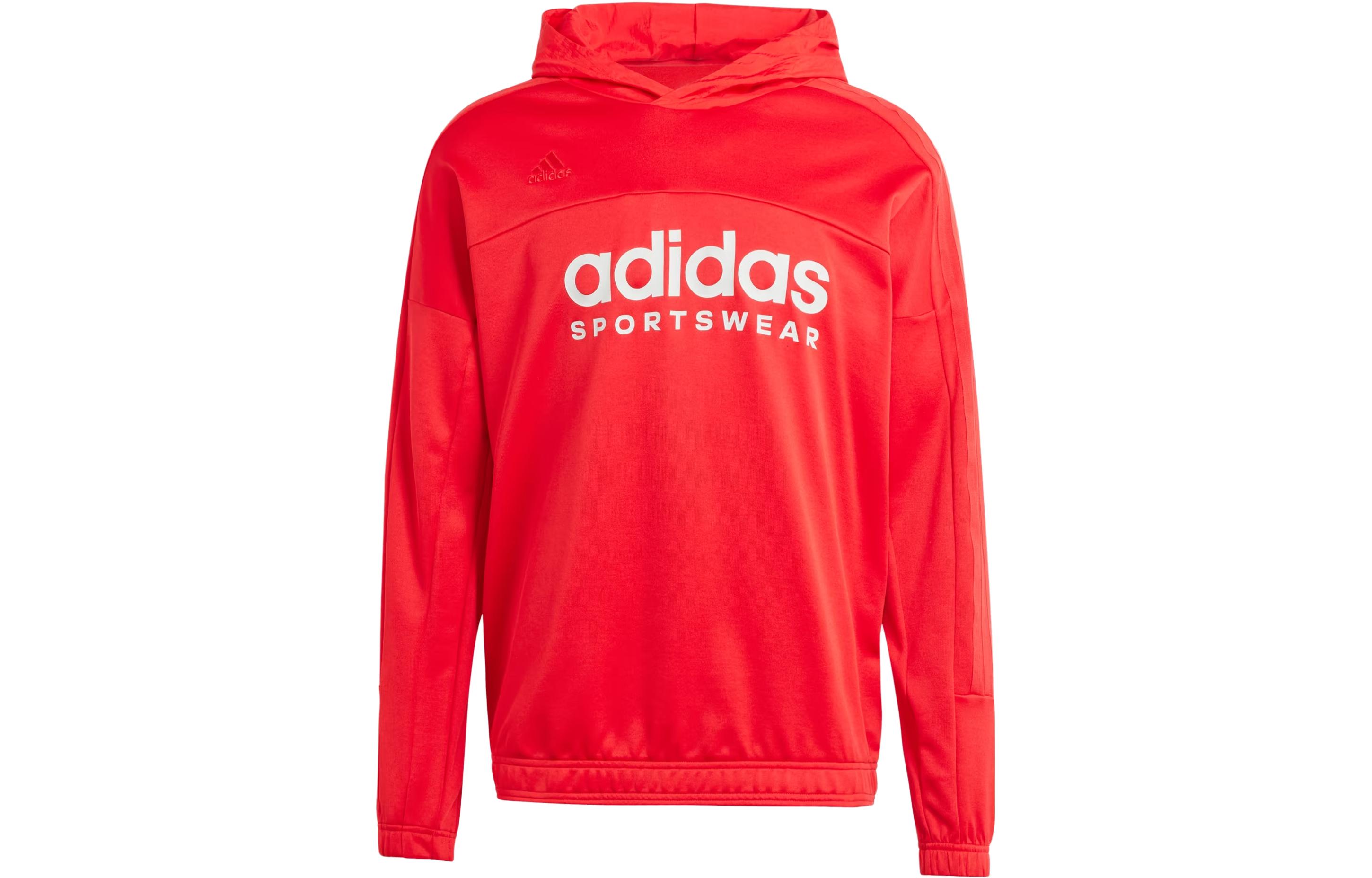 adidas Tiro Hoodie Red Sweatshirt with Logo Print IP5021
