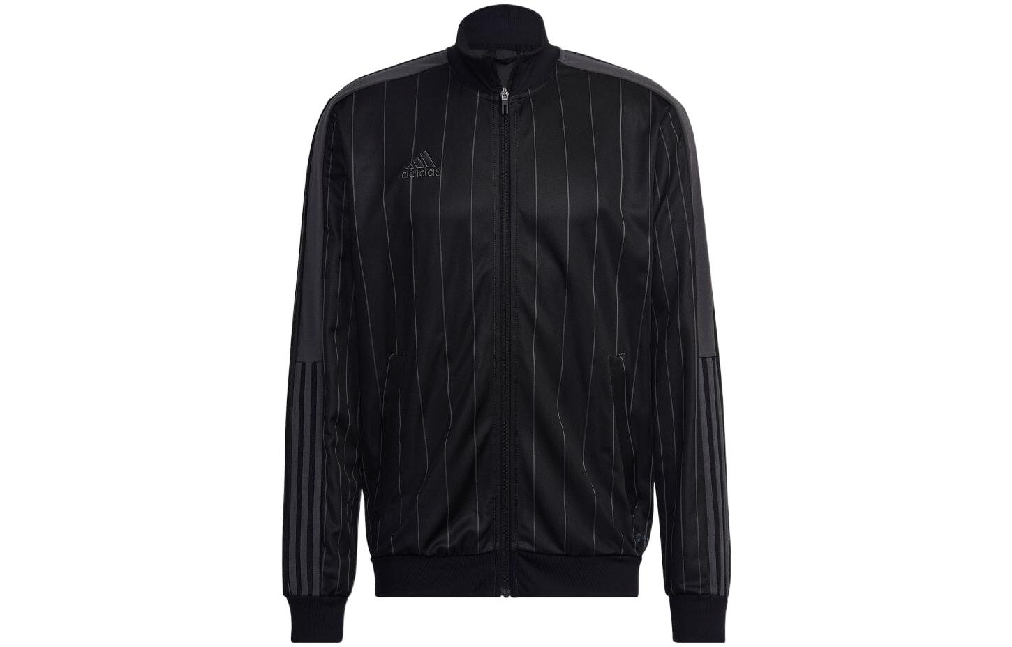 adidas Tiro Logo Striped Zip-Up Track Jacket Black Male HC1308
