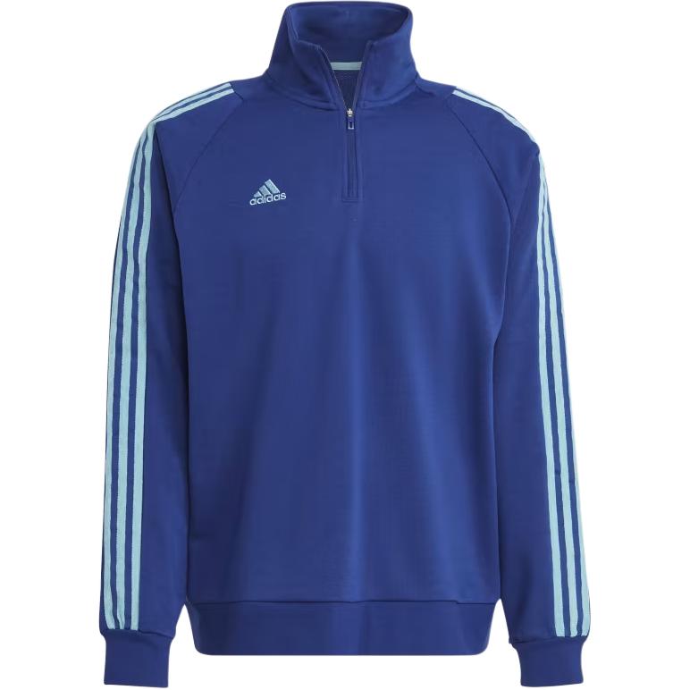 adidas TIRO Quarter Zip Victory Blue Striped Jacket Unisex Casual Style HY5393