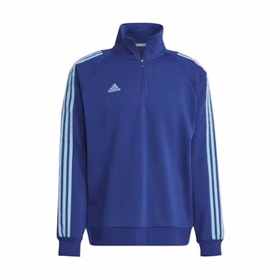 adidas TIRO Quarter Zip Victory Blue Striped Jacket Unisex Casual Style HY5393