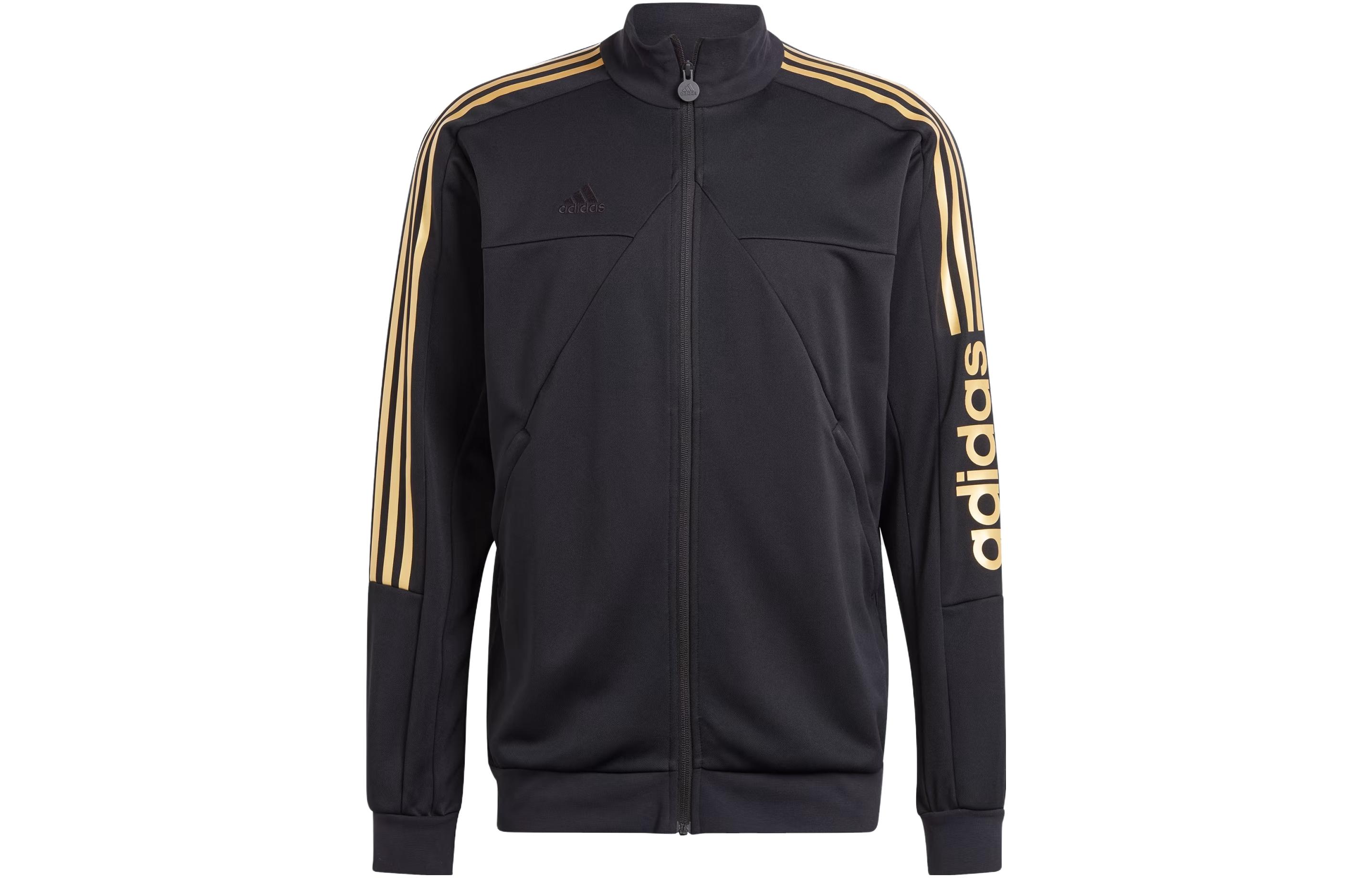 adidas Tiro Wordmark Track Jacket Retro Black Striped Letter Print IM2920