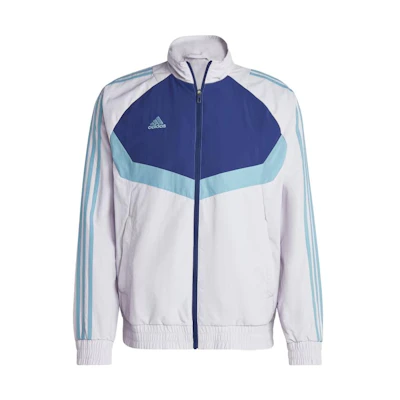 adidas Tiro Woven Jacket Colorblock High Neck Zip Silver Jacket HS7491