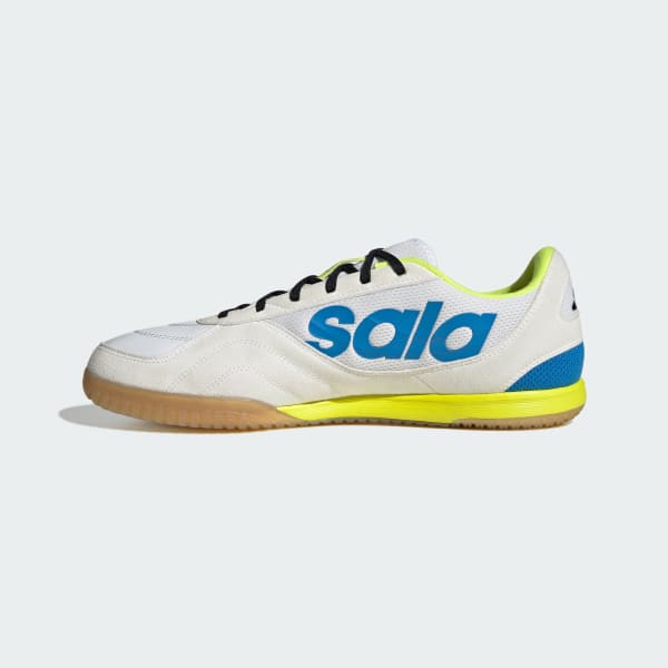 Sizing Adidas Top Sala Competition II Sepatu Futsal Putih/Biru/Listrik Kuning JP6983