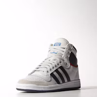 Shop adidas originals Top ten Hi 休閒板鞋 男女同款 白深藍