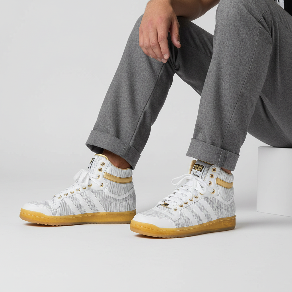 Order UNDEFEATED x Estevan Oriol x adidas originals Top Ten 1979 高帮 板鞋 白金色 特殊鞋盒 限量編號版