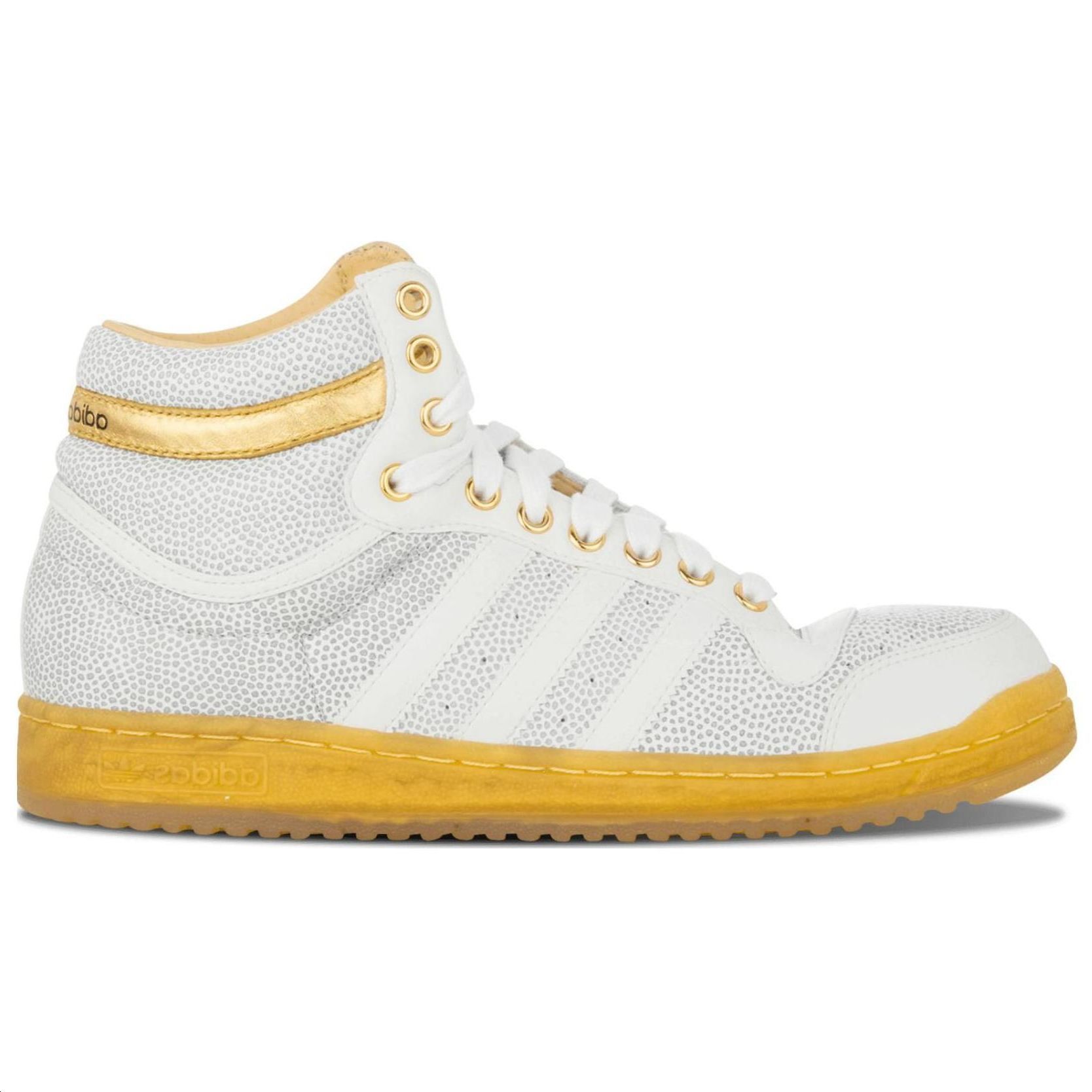 Shop UNDEFEATED x Estevan Oriol x adidas originals Top Ten 1979 高帮 板鞋 白金色 特殊鞋盒 限量編號版