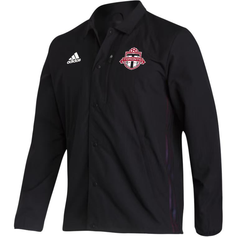 adidas Toronto FC Letter Print Single-Breasted Long Sleeve Jacket Black HI0102