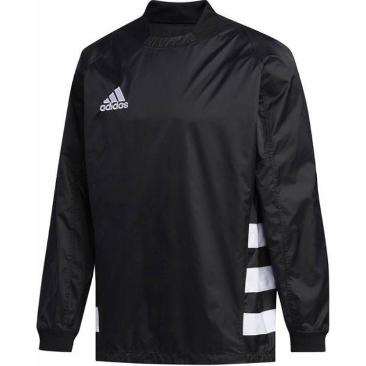 adidas Tough Piste Black White Colorblock Striped Casual Jacket FM4123