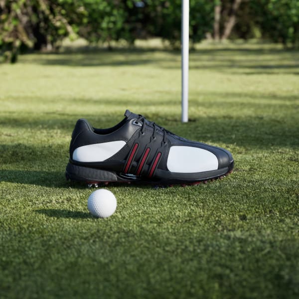 Lookbook Adidas Tour 360 20th Anniversary Sepatu Golf Putih/Hitam/Merah. JP5875